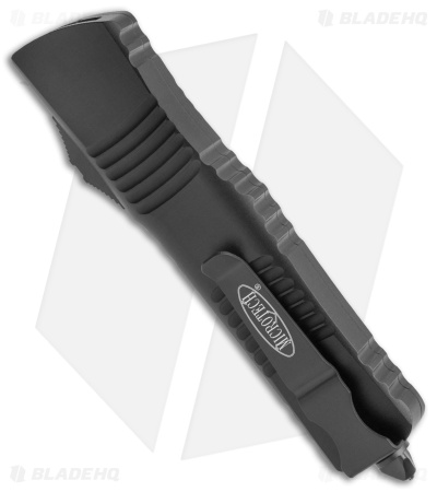 Microtech Tactical Combat Troodon OTF Dagger Knife (3.8" Black Full Serr) 142-3T