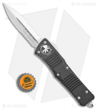 Microtech Combat Troodon OTF Knife D/E Dagger (3.8" Stonewash Serr) 142-11