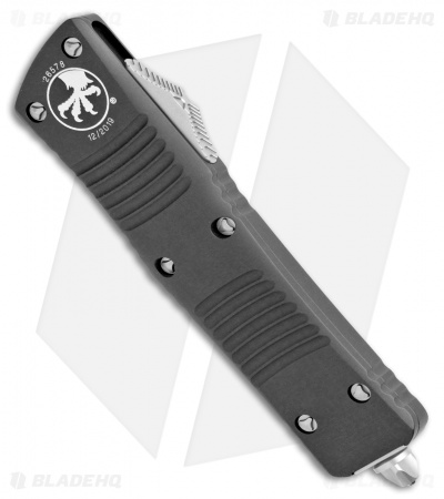Microtech Combat Troodon OTF Knife D/E Dagger (3.8" Stonewash Serr) 142-11