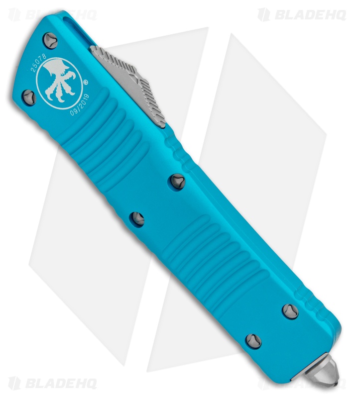 Microtech Combat Troodon D/E OTF Automatic Knife Turquoise (3.8" Satin) 142-4TQ