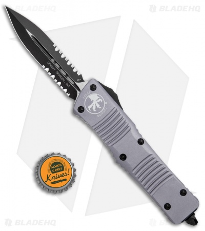 Microtech Combat Troodon OTF D/E Automatic Knife Gray (3.8" Black Serr)
