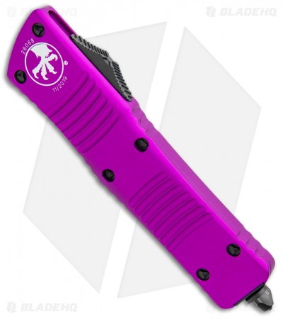 Microtech Combat Troodon OTF D/E Dagger Knife Violet (3.8" Black Plain)