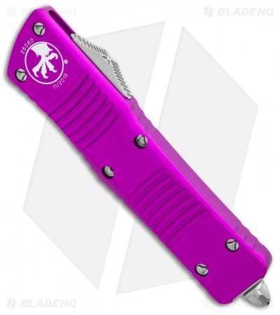 Microtech Combat Troodon D/E OTF Automatic Knife Violet (3.8" Stonewash) 