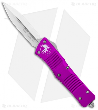 Microtech Combat Troodon D/E OTF Automatic Knife Violet (3.8" Stonewash) 
