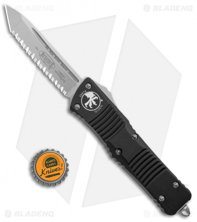 Microtech Combat Troodon OTF Tanto Knife (3.8" Stonewash Full Serr) 144-12