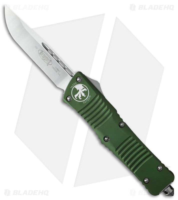 Microtech Combat Troodon S/E OTF Automatic Knife Green (3.8" Satin) 143-4OD