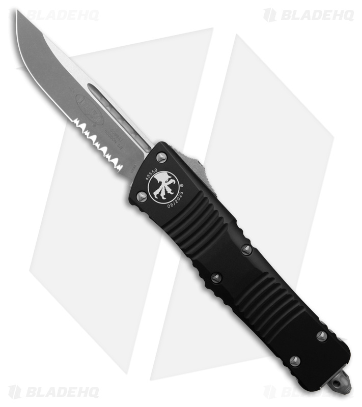 Microtech Combat Troodon S/E OTF Auto Knife (3.8" Apocalyptic Serr) 143-11AP