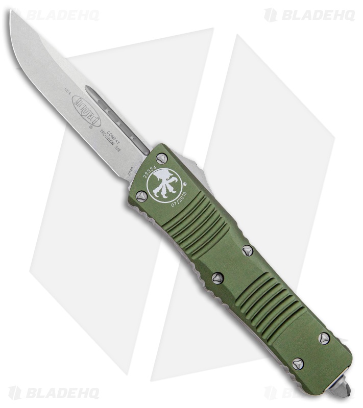 Microtech Combat Troodon S/E OTF Automatic Knife OD Green (3.8" Stonewash)