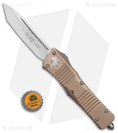 Microtech Combat Troodon T/E Automatic OTF Knife Tan (3.8" Satin)