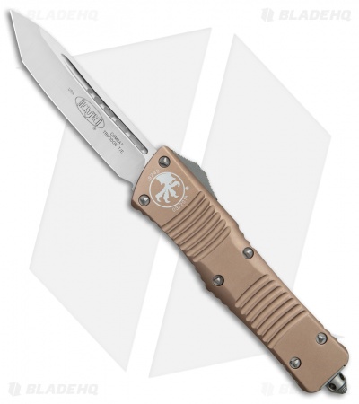 Microtech Combat Troodon T/E Automatic OTF Knife Tan (3.8" Satin)