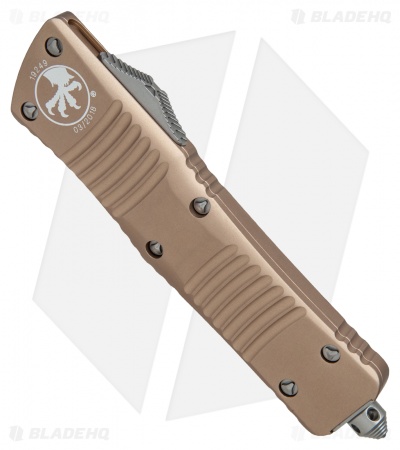 Microtech Combat Troodon T/E Automatic OTF Knife Tan (3.8" Satin)