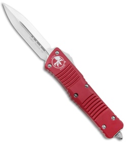 Microtech Red Combat Troodon OTF D/E Knife (3.8" Satin) 142-4RD