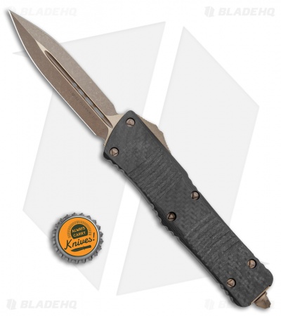 Microtech Signature Series Combat Troodon OTF Knife CF (3.8" Bronze Apocalyptic)