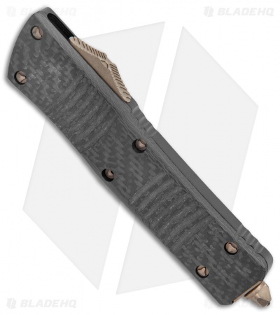 Microtech Signature Series Combat Troodon OTF Knife CF (3.8" Bronze Apocalyptic)