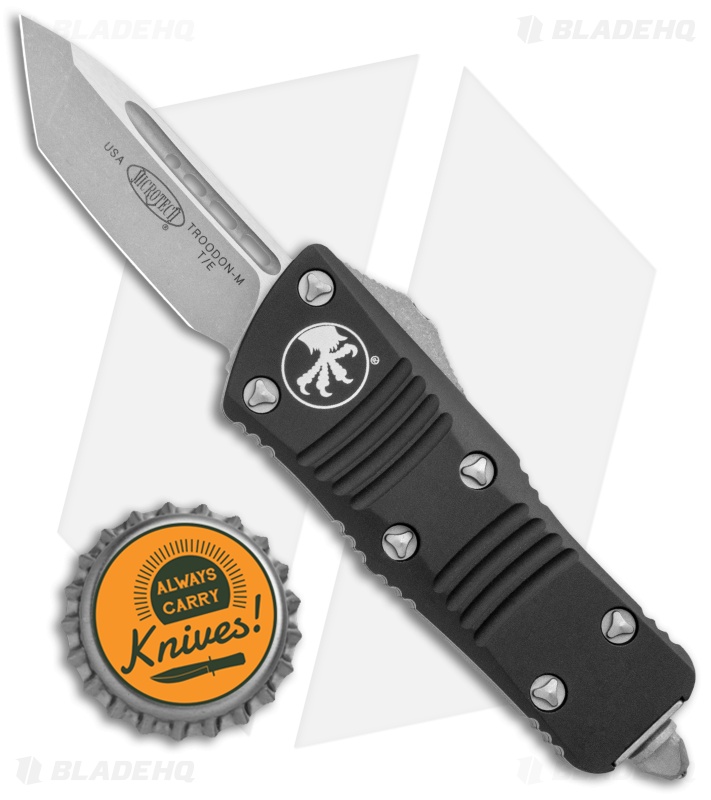 Microtech Troodon Mini T/E CA Legal OTF Automatic Knife Black (1.9" Apocalyptic)