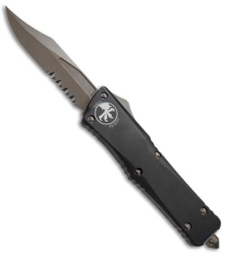 Microtech Combat Troodon Bowie OTF Automatic Knife (3.8" Bronze Serr) 146-14