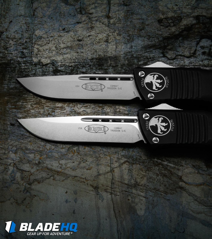 Microtech Combat Troodon S/E OTF Automatic Knife (3.8" Bead Blast) 143-7