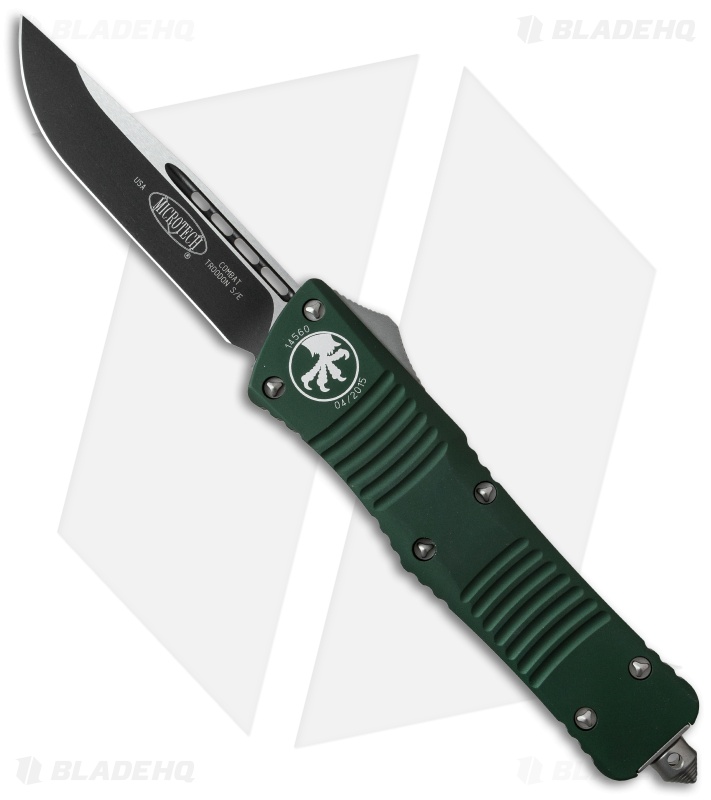 Microtech Combat Troodon S/E OTF Automatic Knife Green (3.8" Black) 143-1OD