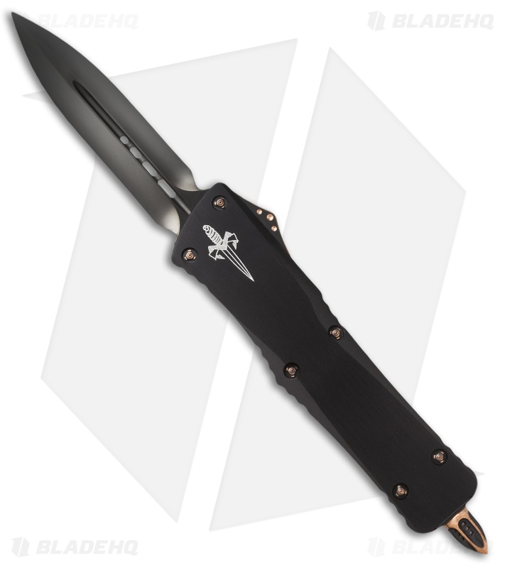 Marfione Custom Combat Troodon D/E OTF Knife Aluminum/Copper (3.8" Mirror DLC)