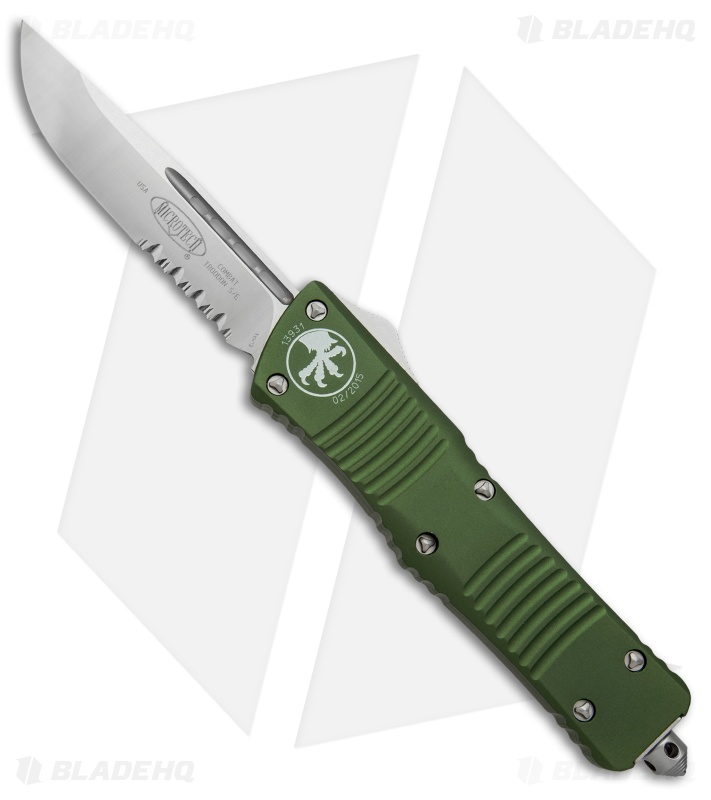 Microtech Combat Troodon S/E OTF Auto Knife OD Green (3.8" Satin Serr) 143-5OD