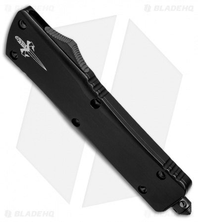 Marfione Custom Combat Interceptor OTF Knife Black w/ DLC HW (Mirror Polish)