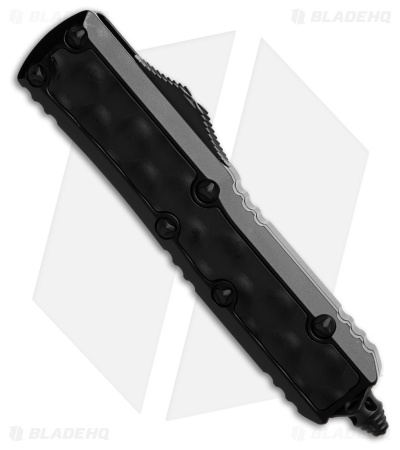 Microtech Daytona D/E OTF Automatic Knife Black Al/Black Bubble Inlay (3" Black)