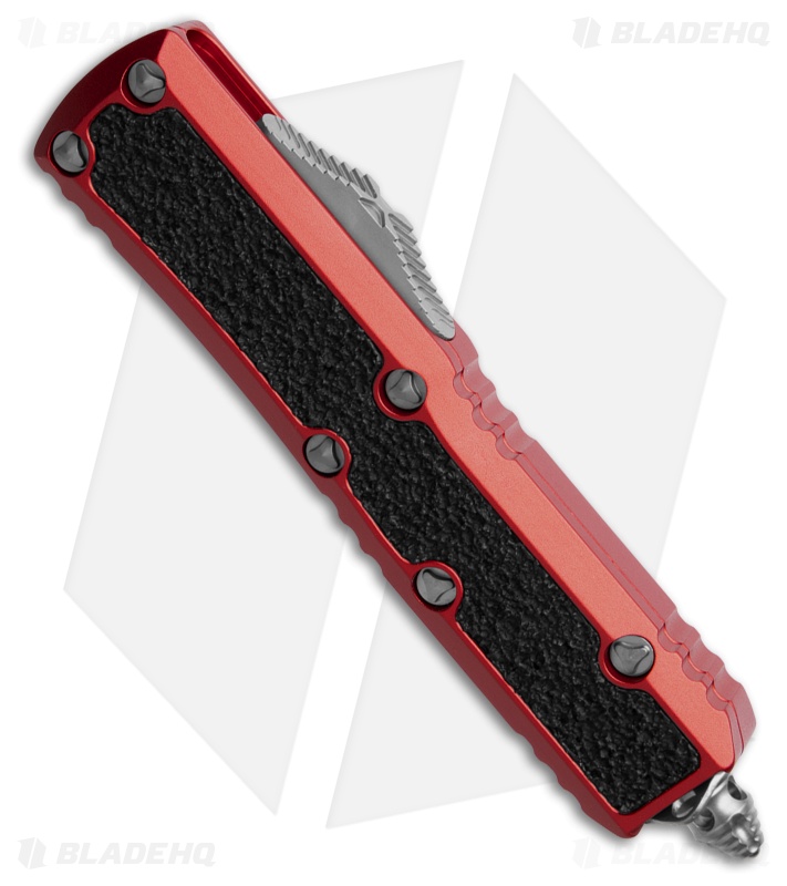 Microtech Daytona S/E OTF Automatic Knife Red Aluminum (3.25" Stonewash)