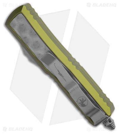 Microtech Daytona D/E OTF Knife Bubble Inlay/OD Green (3" Stonewash)