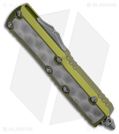 Microtech Daytona D/E OTF Knife Bubble Inlay/OD Green (3" Stonewash)