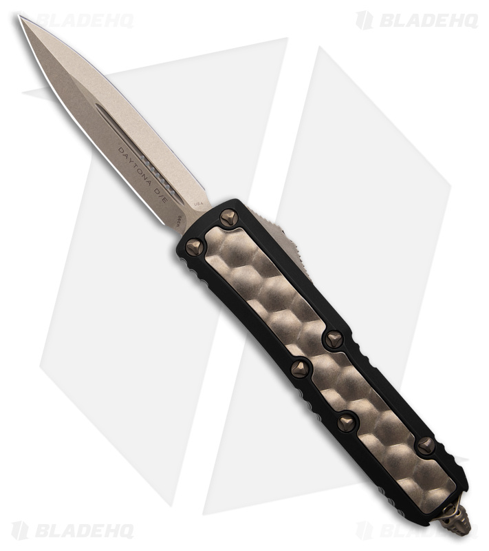 Microtech Daytona D/E OTF Auto Knife Bubble Ti Inlay/Alum (3.25" Bronzed)