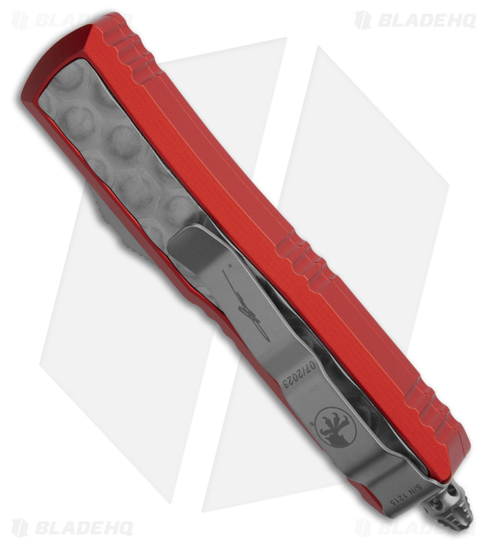 Microtech Daytona D/E OTF Auto Knife Bubble Ti Inlay/Alum (3"SW Serr)126-12RDBIS