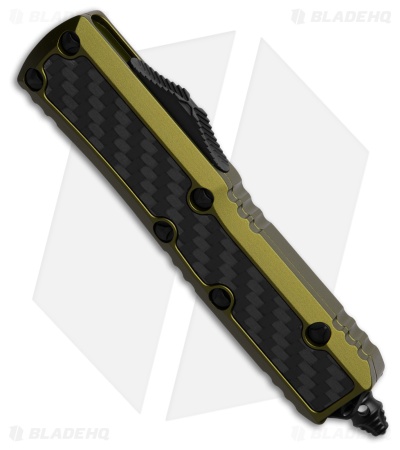 Microtech Daytona D/E OTF Knife OD Green Aluminum/CF Inlays (3" Black)