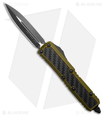 Microtech Daytona D/E OTF Knife OD Green Aluminum/CF Inlays (3" Black)