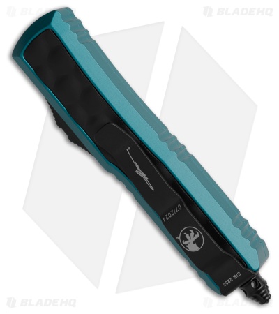 Microtech Daytona S/E OTF Automatic Knife Blue Al/Bubble Inlay (3" Black)