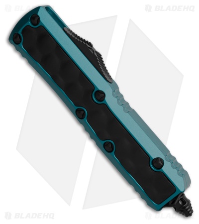 Microtech Daytona S/E OTF Automatic Knife Blue Al/Bubble Inlay (3" Black)