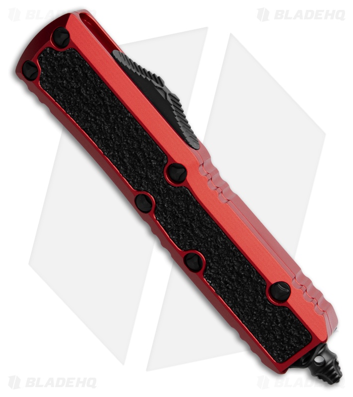 Microtech Daytona SS S/E Automatic OTF Knife Red Al + 3M Grip Inlay (3.1" Black)