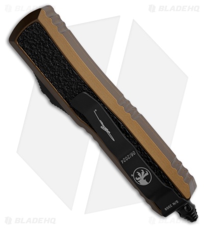 Microtech Daytona D/E SS OTF Automatic Knife Tan Aluminum + 3M Inlay (3" Black)