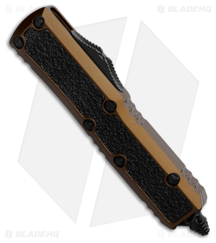 Microtech Daytona D/E SS OTF Automatic Knife Tan Aluminum + 3M Inlay (3" Black)