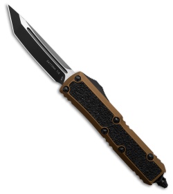 Microtech Daytona T/E SS OTF Automatic Knife Tan Aluminum + 3M Inlay (3" Black)