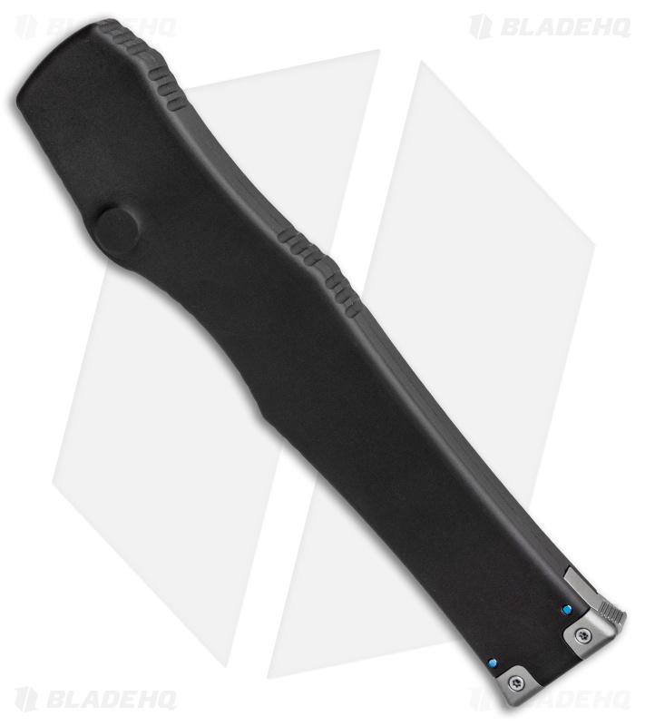 Marfione Custom Halo VI Hellhound Tanto OTF Black w/ Blue HW  (4.4" Mirror) 