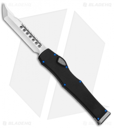 Marfione Custom Halo VI Hellhound Tanto OTF Black w/ Blue HW  (4.4" Mirror) 