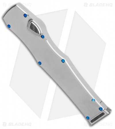 Marfione Custom Halo VI Tanto OTF Stainless Steel (4.4" Mirror) Blue Hardware 