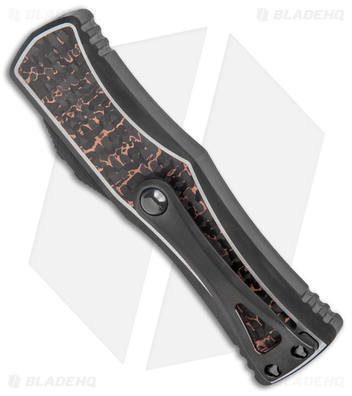Marfione Custom Hera OTF Knife Snakeskin Copper Carbon Fiber  (3" Mosaic Dama) 