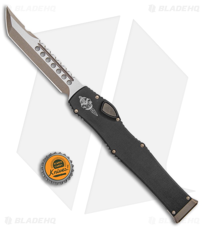 Microtech Halo VI Hellhound Tanto OTF Knife (4.4" Bronzed) 519-13