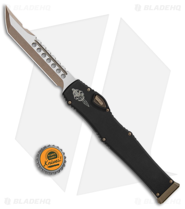 Microtech Halo VI Hellhound W/ Safety Tanto OTF Knife (4.4" Bronzed) 519-13