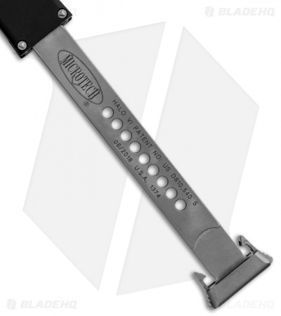 Microtech Halo VI S/E OTF Automatic Knife Black (4.4" Black Serr) 251-2