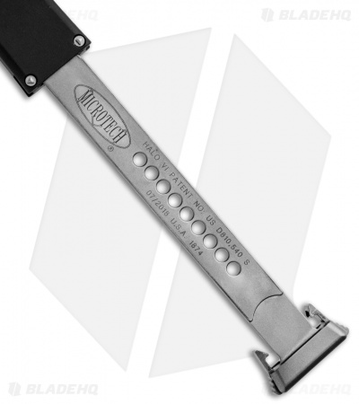 Microtech Halo VI Tanto OTF Automatic Knife Black (4.4" Black Full Serr) 250-3