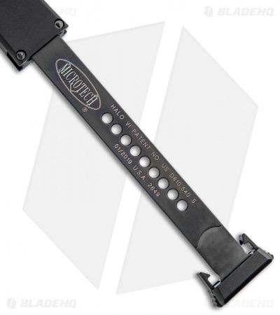Microtech Halo VI Tanto OTF Automatic Knife Black Tactical (4.4" Black DLC )