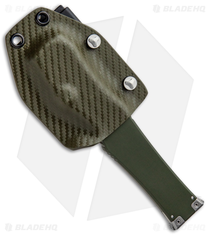 Microtech Halo VI Tanto OTF Automatic Knife OD Green (4.4" Satin) 250-4OD