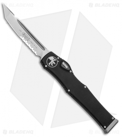 Microtech Halo VI Tanto OTF Automatic Knife (4.4" Stonewash  Serr) 250-11